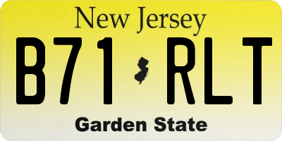NJ license plate B71RLT