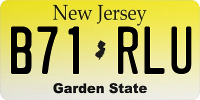 NJ license plate B71RLU