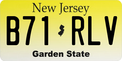 NJ license plate B71RLV