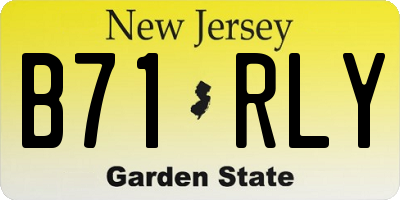 NJ license plate B71RLY