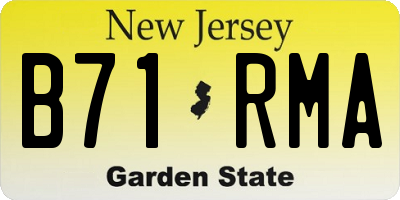 NJ license plate B71RMA