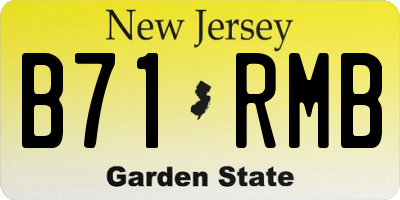 NJ license plate B71RMB