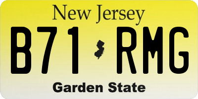 NJ license plate B71RMG
