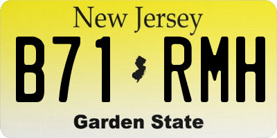 NJ license plate B71RMH