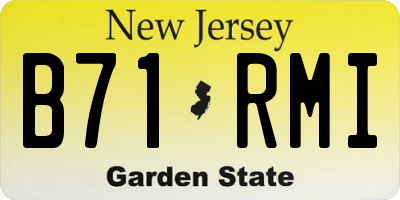 NJ license plate B71RMI
