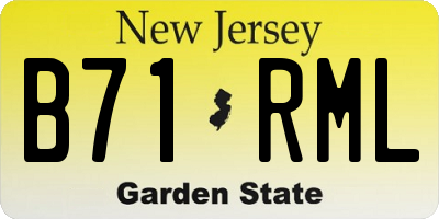 NJ license plate B71RML