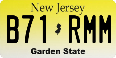 NJ license plate B71RMM