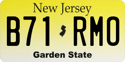 NJ license plate B71RMO