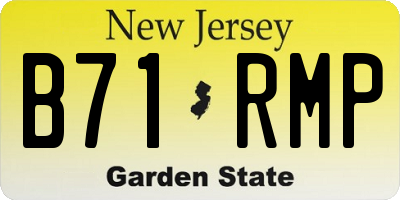 NJ license plate B71RMP
