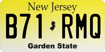 NJ license plate B71RMQ