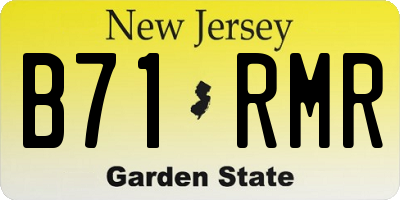 NJ license plate B71RMR