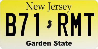 NJ license plate B71RMT