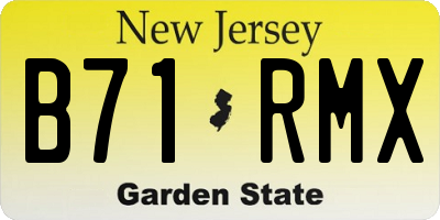 NJ license plate B71RMX