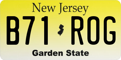 NJ license plate B71ROG