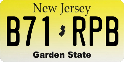 NJ license plate B71RPB