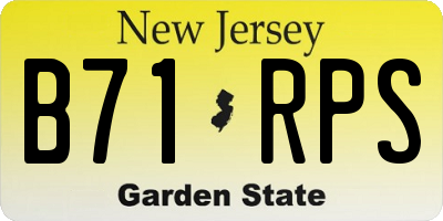 NJ license plate B71RPS