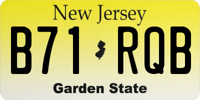 NJ license plate B71RQB