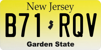 NJ license plate B71RQV