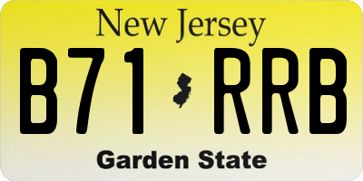 NJ license plate B71RRB