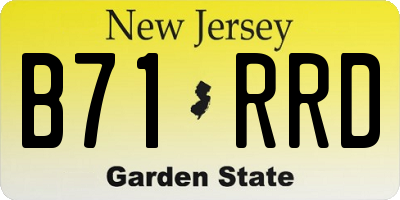 NJ license plate B71RRD