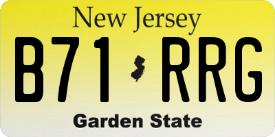 NJ license plate B71RRG