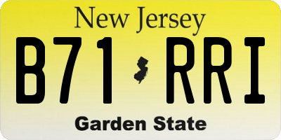 NJ license plate B71RRI