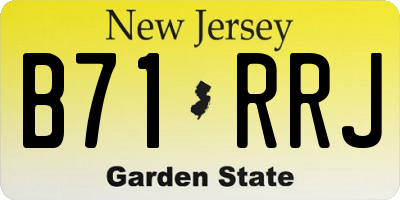 NJ license plate B71RRJ