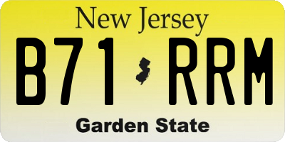 NJ license plate B71RRM