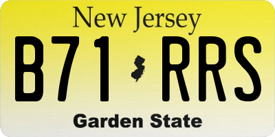 NJ license plate B71RRS