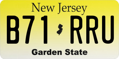 NJ license plate B71RRU