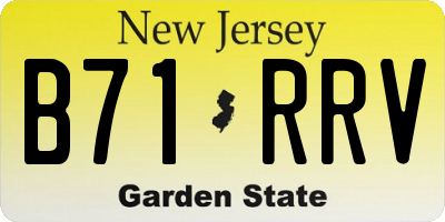 NJ license plate B71RRV