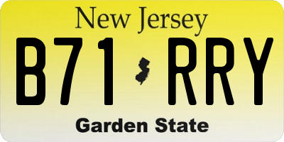 NJ license plate B71RRY