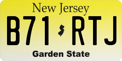 NJ license plate B71RTJ