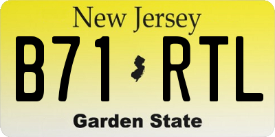NJ license plate B71RTL