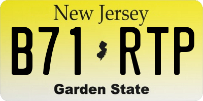 NJ license plate B71RTP