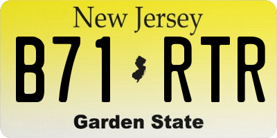 NJ license plate B71RTR