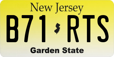 NJ license plate B71RTS
