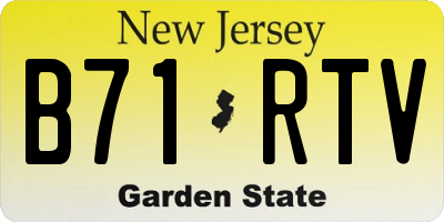 NJ license plate B71RTV