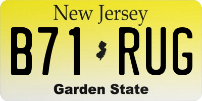 NJ license plate B71RUG