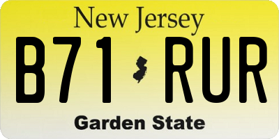NJ license plate B71RUR