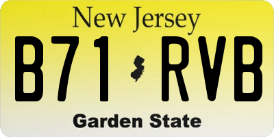 NJ license plate B71RVB