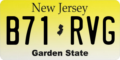 NJ license plate B71RVG