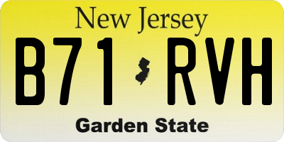 NJ license plate B71RVH