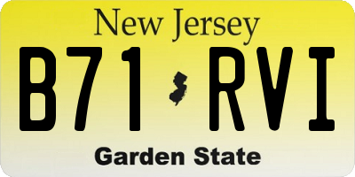 NJ license plate B71RVI