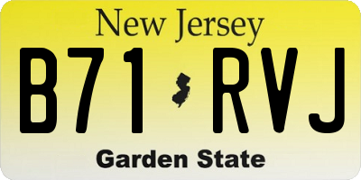 NJ license plate B71RVJ