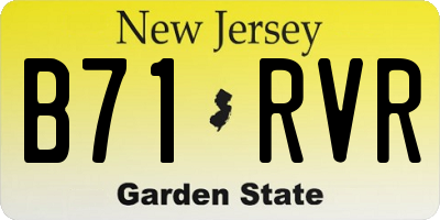 NJ license plate B71RVR