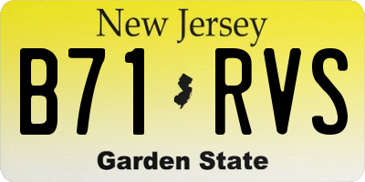 NJ license plate B71RVS
