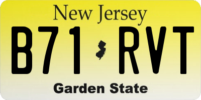 NJ license plate B71RVT