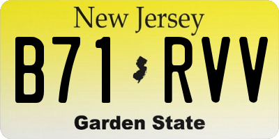 NJ license plate B71RVV