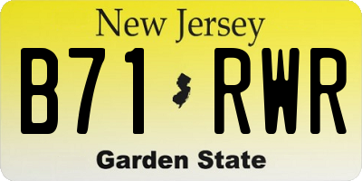 NJ license plate B71RWR